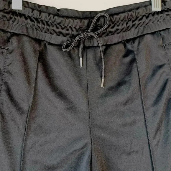 Monki Jogger Track Sweatpants High Rise Waist Size XS Black Pintucked Cuff Ankle - Picture 8 of 13